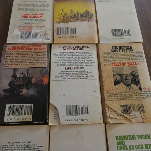 Lot Of 9 Vintage Western Paperback Books Jake Logan & Others - Picture 8 of 9